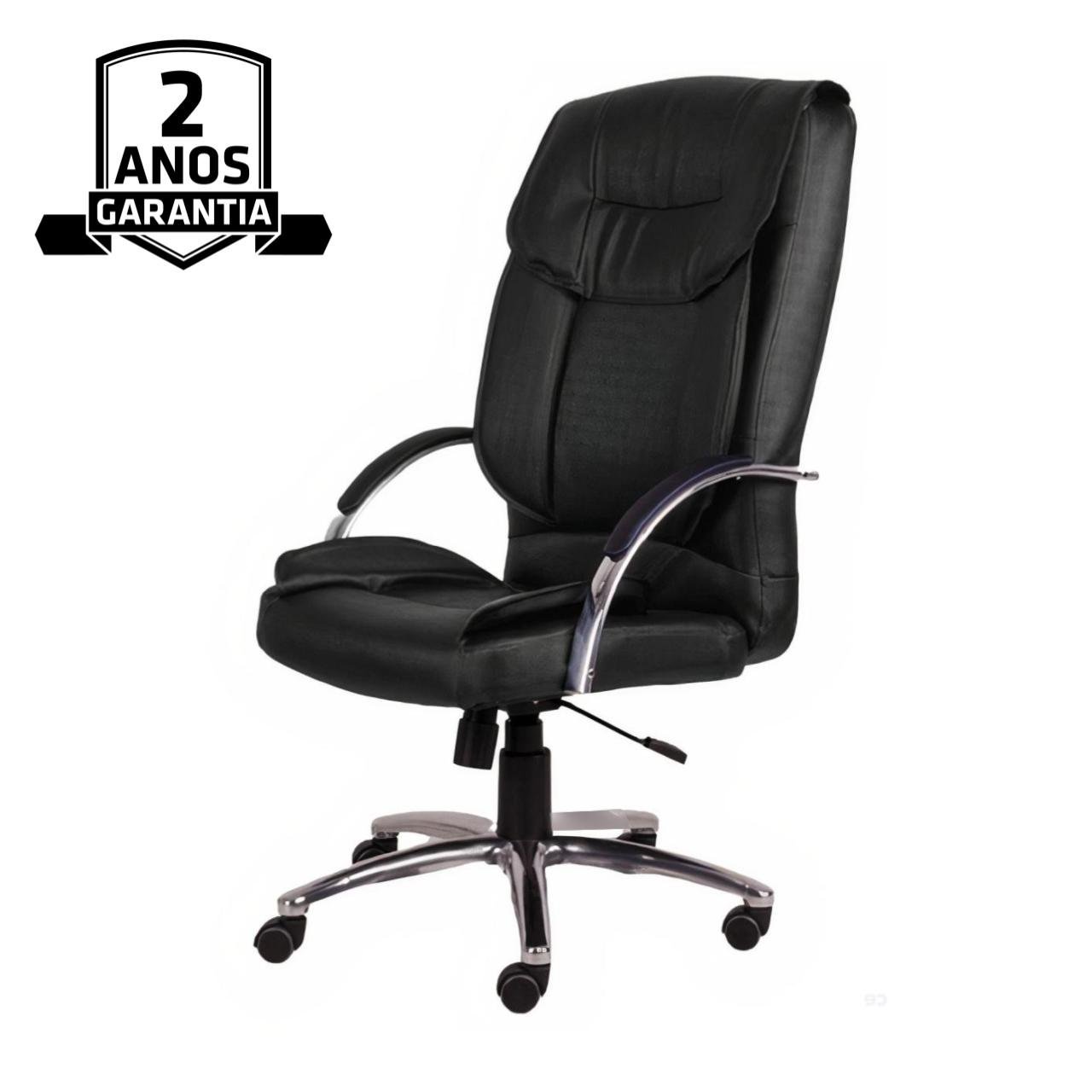 Cadeira Presidente MIDHAS Giratória - ENJOY - Cor Preto - 32963 - Imagem 4