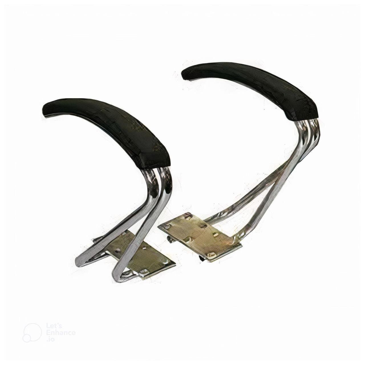 Cadeira Presidente ALTA Costurada - Base e Braço CROMADO - Corino Preto - 35103 - Imagem 4