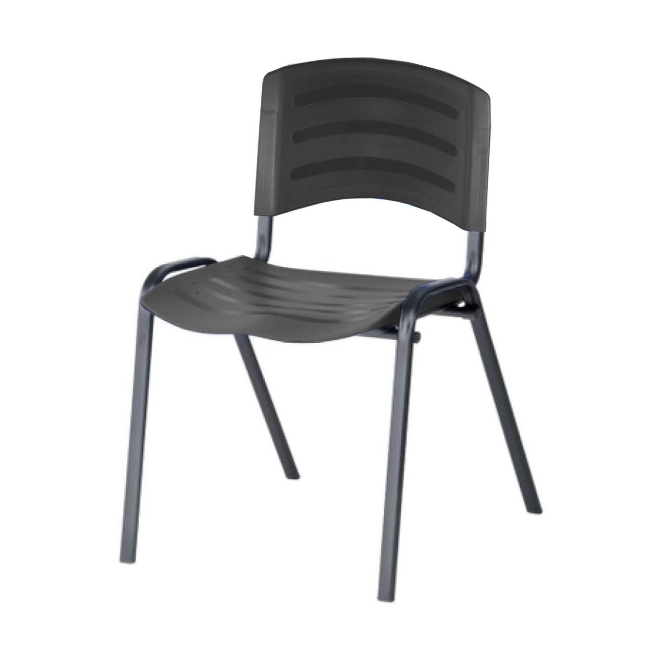 Cadeira Fixa Plástica 04 pés Cor Preto (Polipropileno) 31206 - Imagem 3