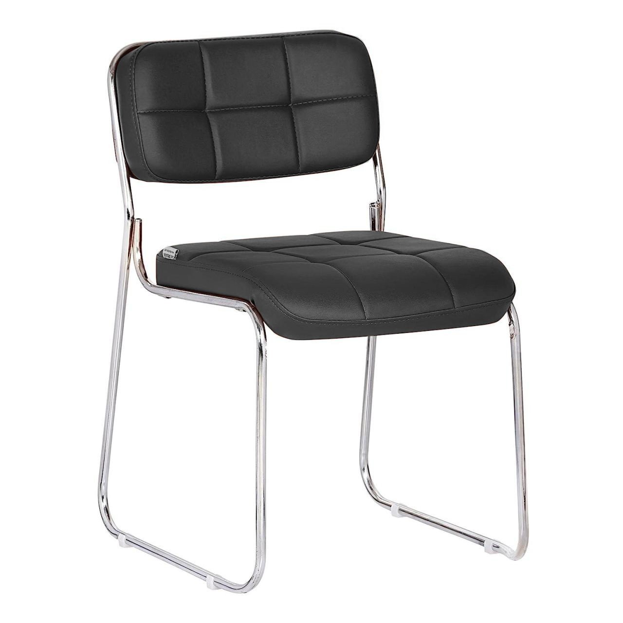 Cadeira Interlocutor Estofada Denver - Cor Preto - PMD - 30405