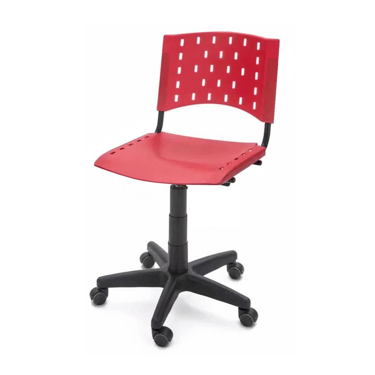 Cadeira de Escritório Giratória PLÁSTICA - PMD - COR VERMELHO - 31303 - Imagem 4