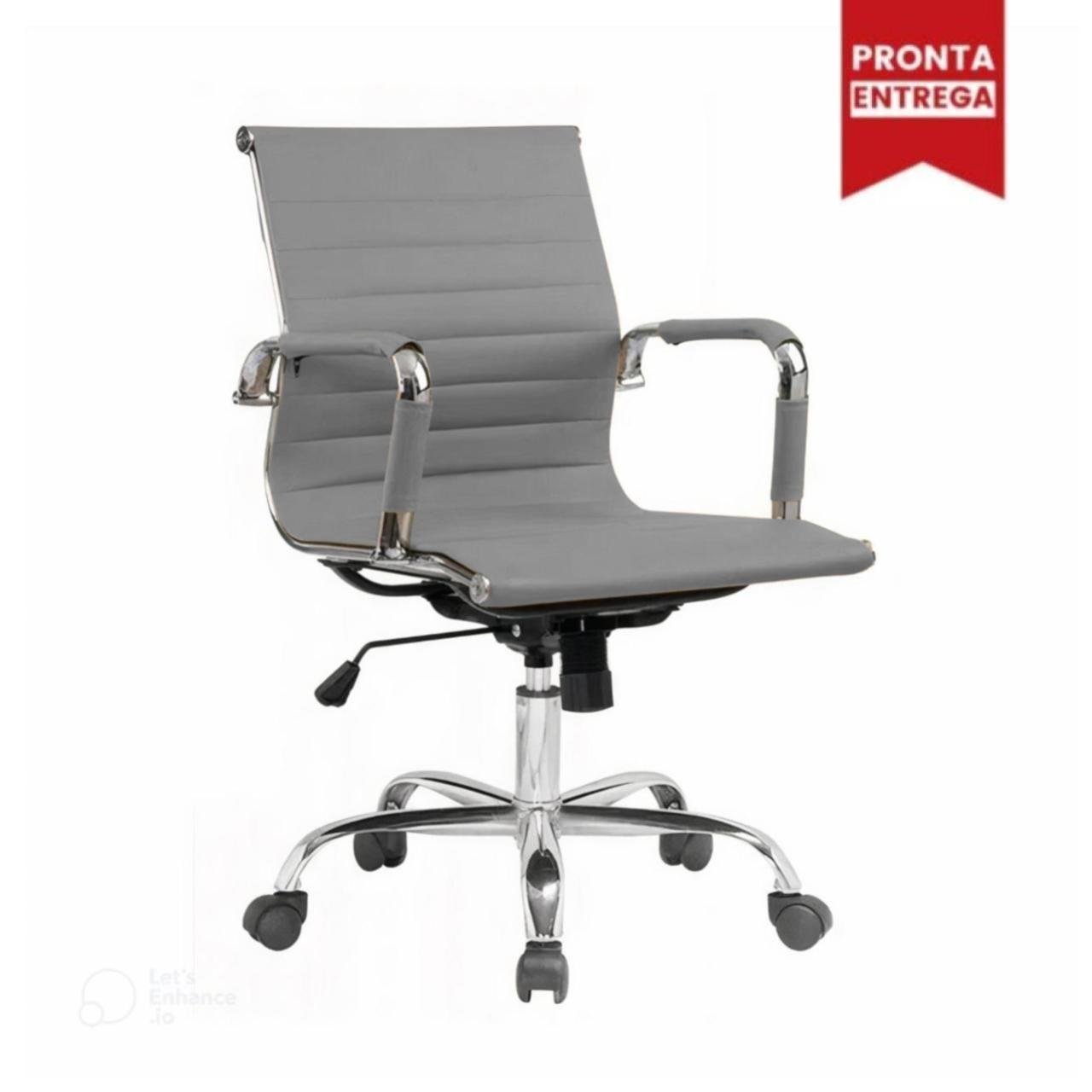 Cadeira DIRETOR Charles Eames Esteirinha - Cor CINZA - PMD - 32880 - Imagem 5