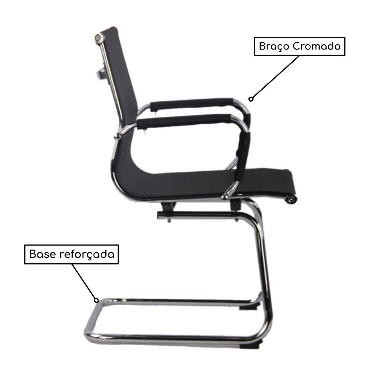 Cadeira INTERLOCUTOR TELA Charles Eames Esteirinha - COR PRETO - PMD - 32876 - Imagem 2