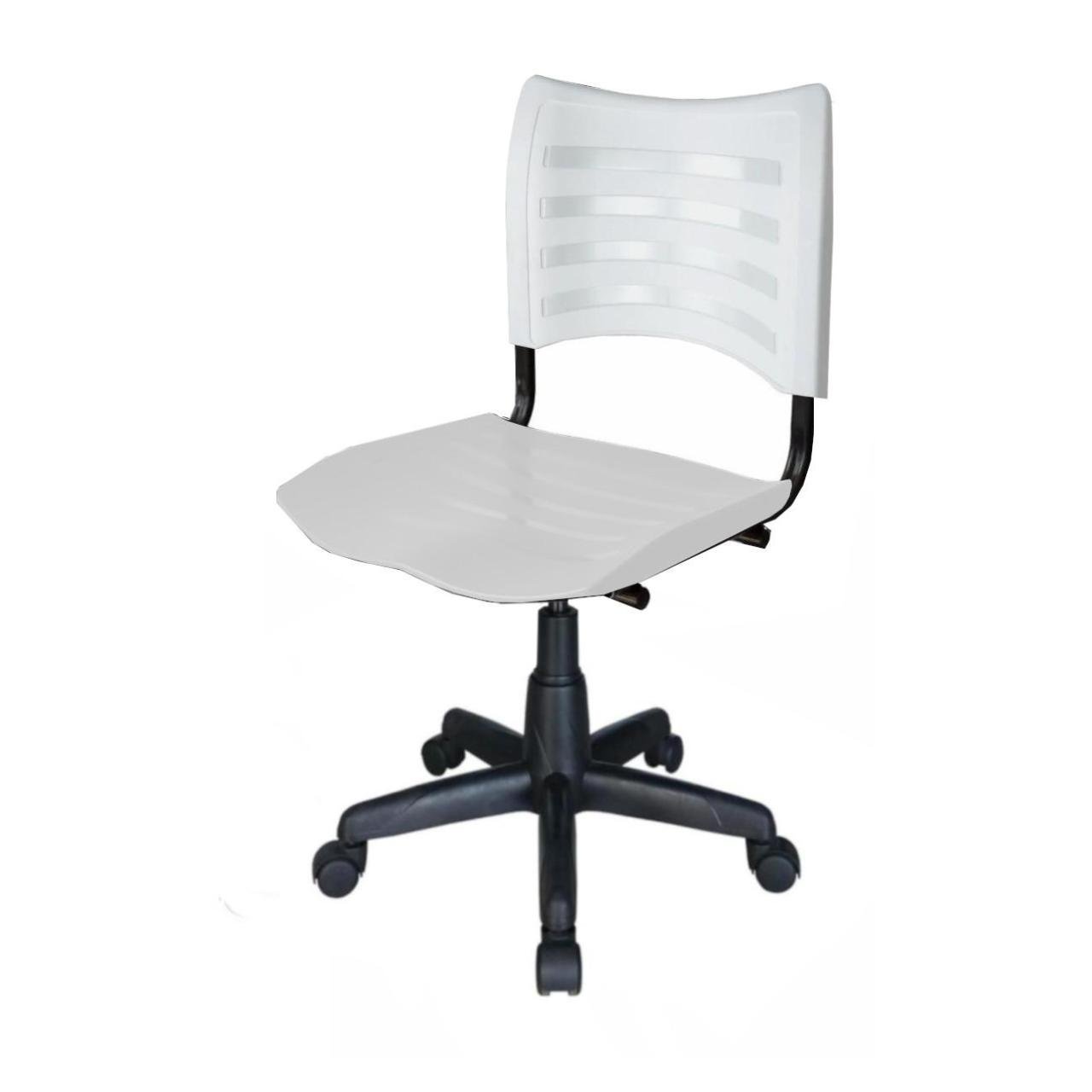 Cadeira de Escritório Giratória PLÁSTICA - PMD - COR BRANCO - 31315 - Imagem 3