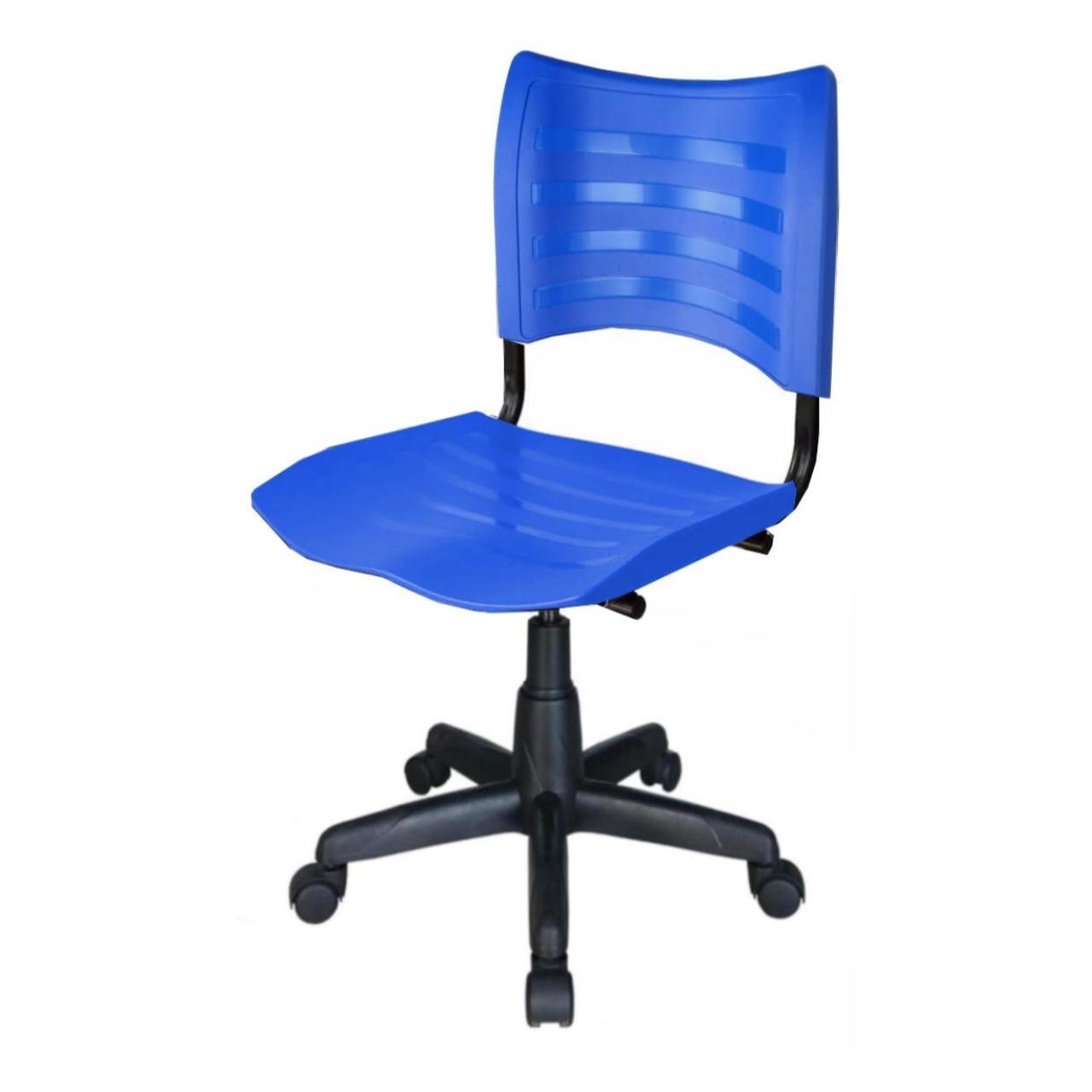 Cadeira de Escritório Giratória PLÁSTICA - PMD - COR AZUL - 31317 - Imagem 2