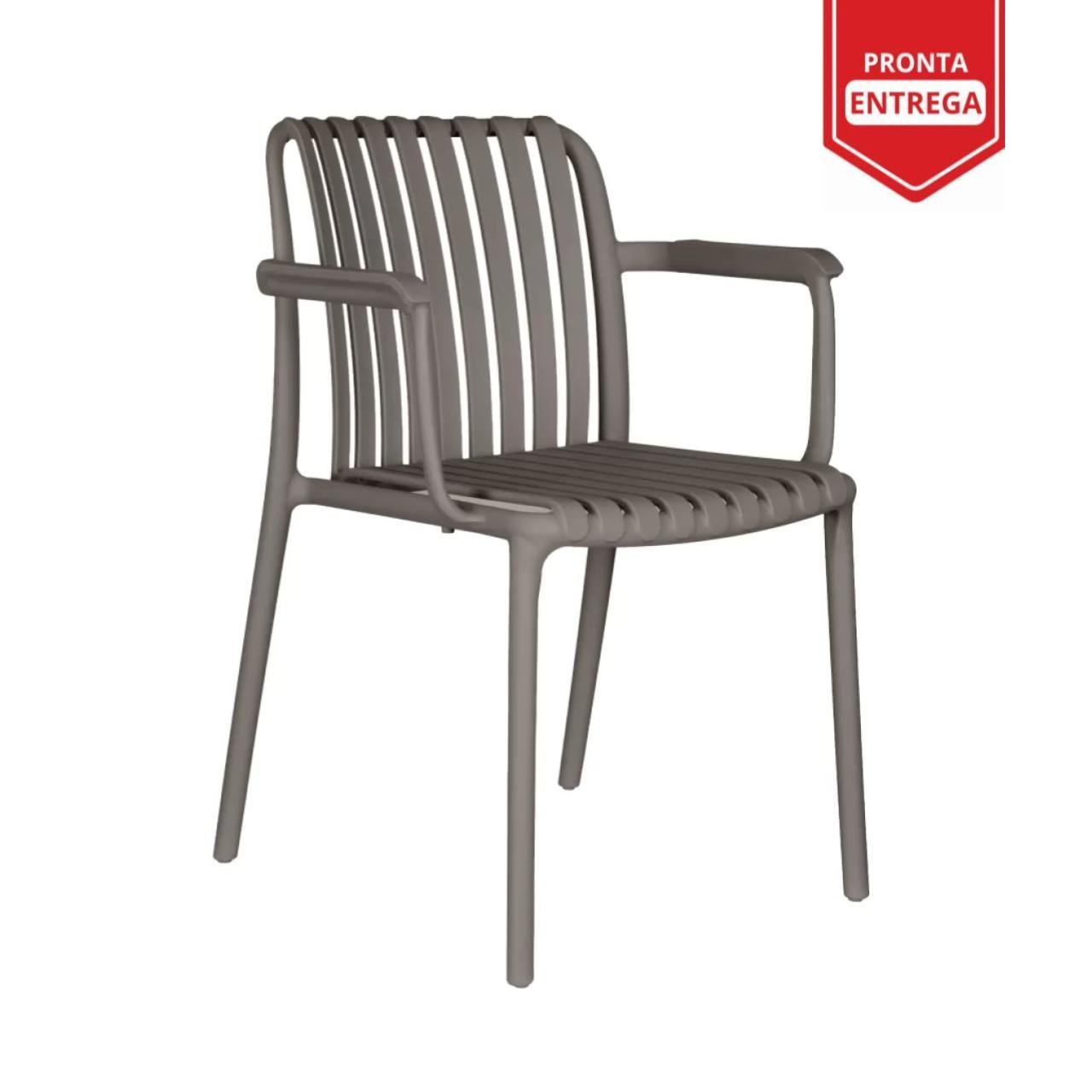 Cadeira Interlocutor CAIRO POLIPROPILENO - COR CINZA - Pollo Móveis - 37007 - Imagem 2