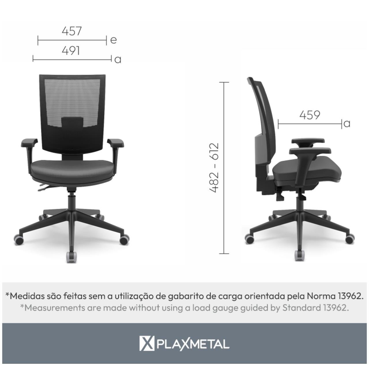 Cadeira de Escritório Diretor TELA FLASH Back System - PLAXMETAL - 35626 - Imagem 6