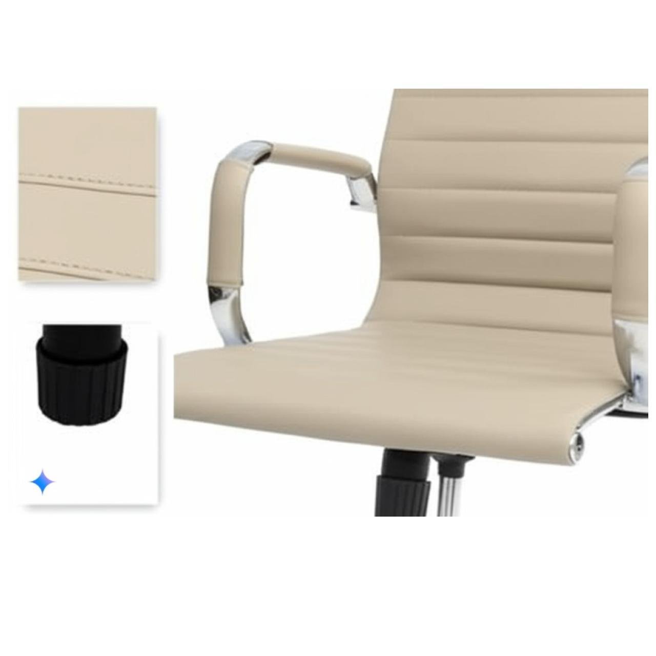 Cadeira Presidente Charles Eames Esteirinha NUDE - Pollo Móveis - 32992 - Imagem 6