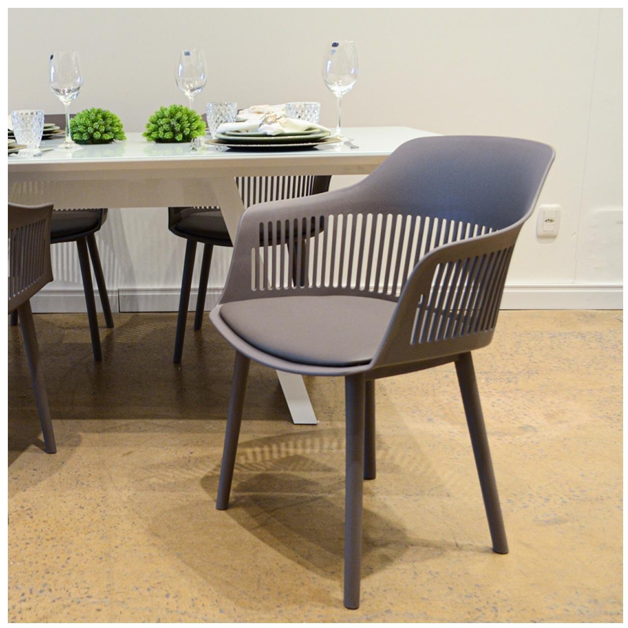 Cadeira Interlocutor MARCELA Polipropileno - COR CINZA - Pollo Móveis - 37013 - Imagem 9