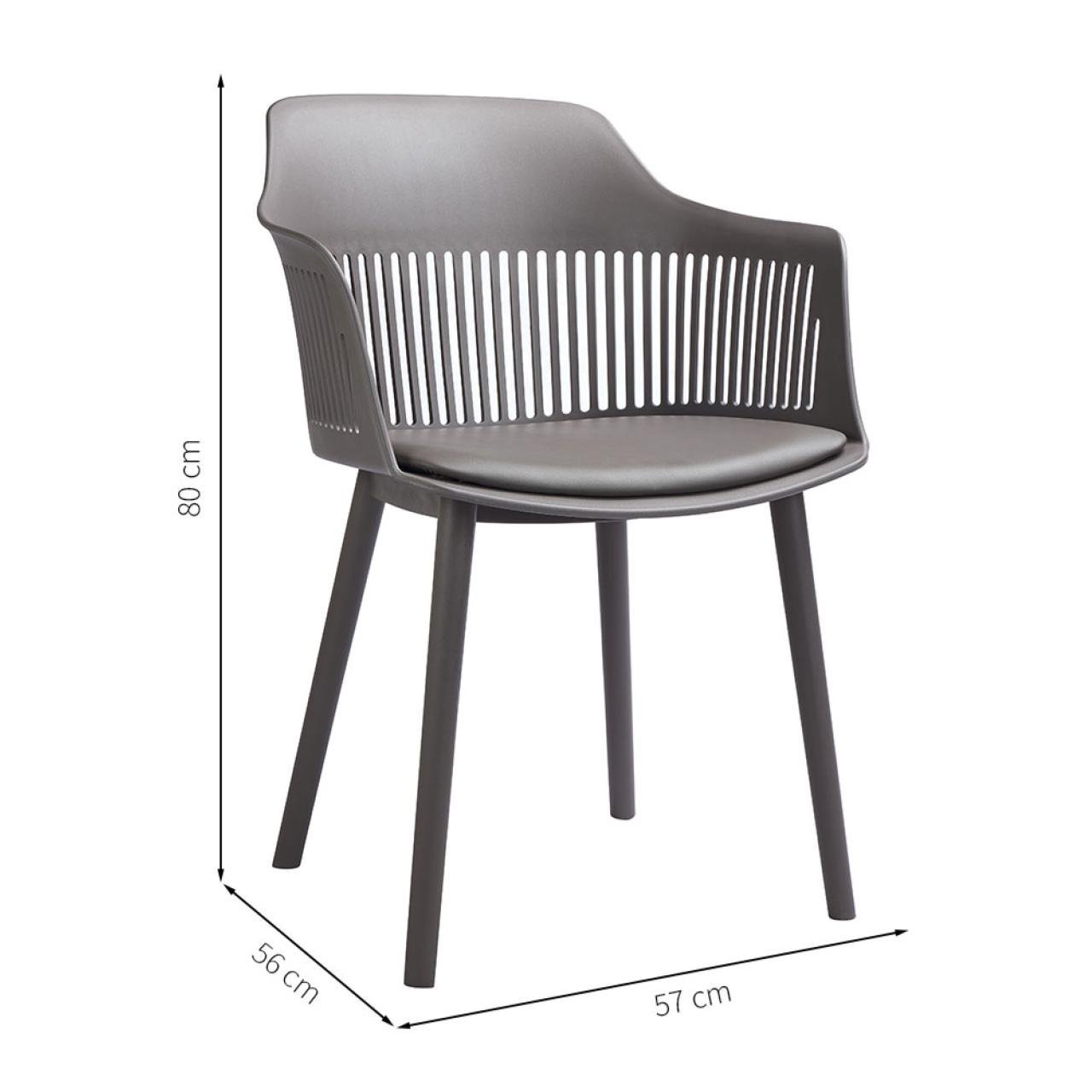 Cadeira Interlocutor MARCELA Polipropileno - COR CINZA - Pollo Móveis - 37013 - Imagem 7