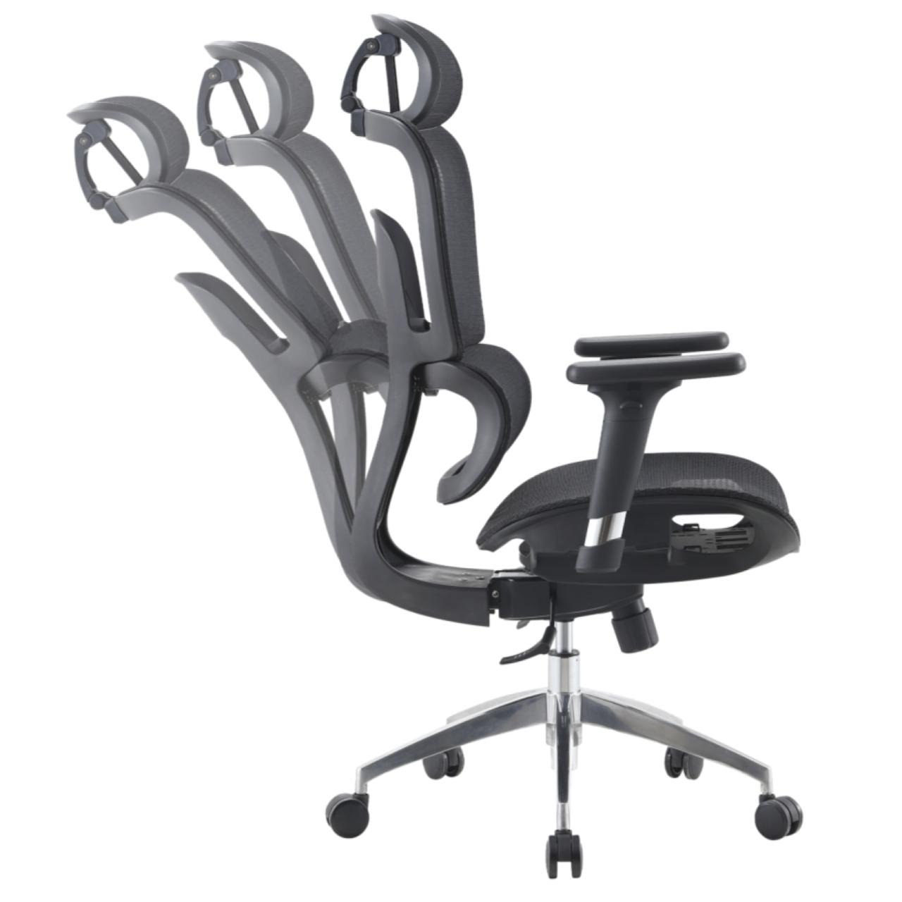 Cadeira de Escritório Presidente Tela ÉVORA - Cor Preto - 30065 - Imagem 7