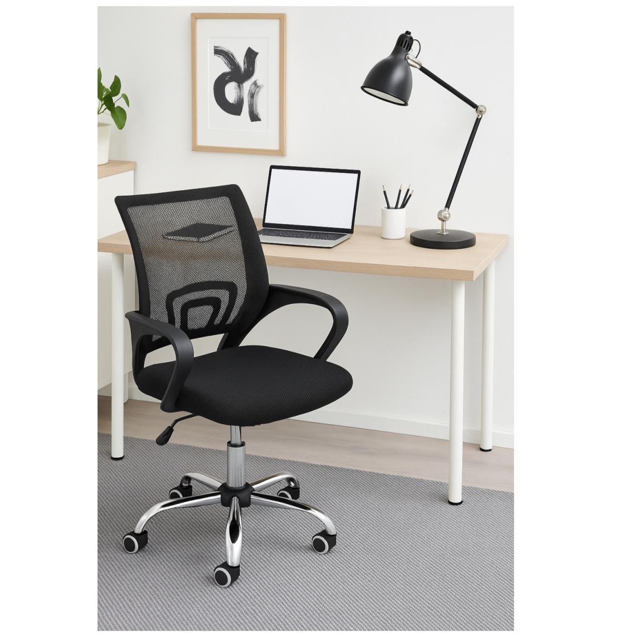 Cadeira de Escritório Tela TURYA c/ braço - Cor Preto - 34044 - Imagem 8