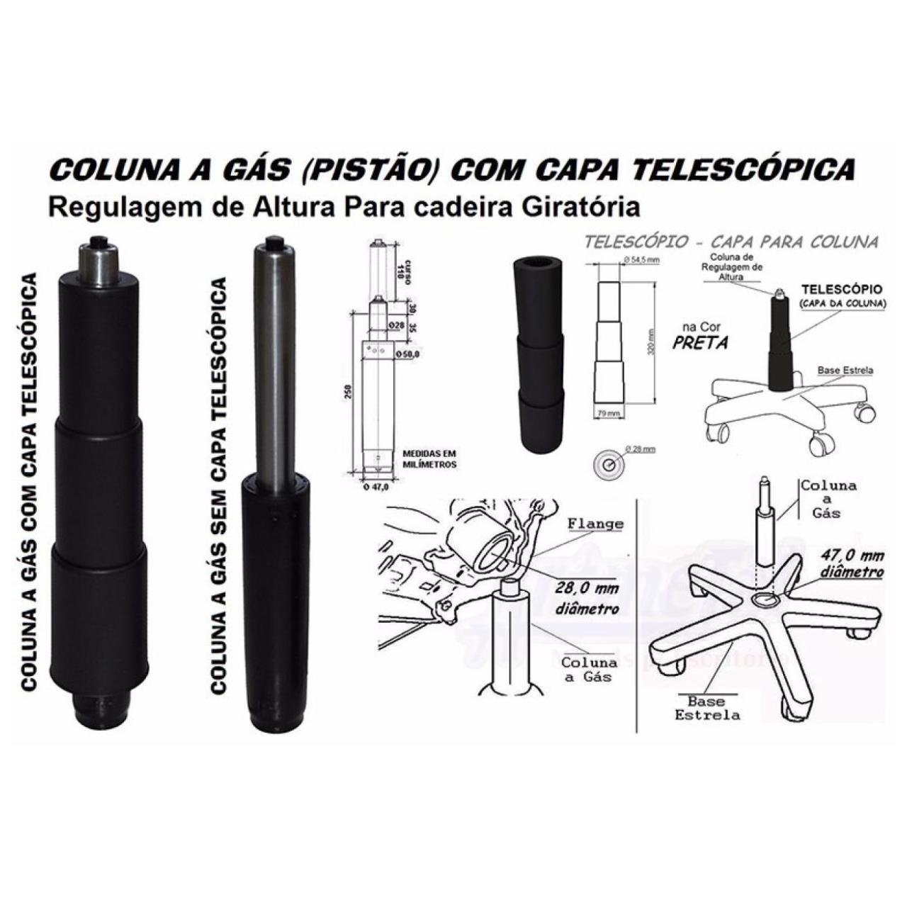 Cadeira B-ONE Giratória com Braços Reguláveis - Corino Preto - 31009 - Imagem 6