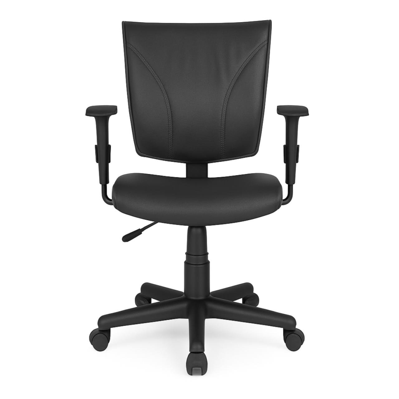 Cadeira B-ONE Giratória com Braços Reguláveis - Corino Preto - 31009 - Imagem 2