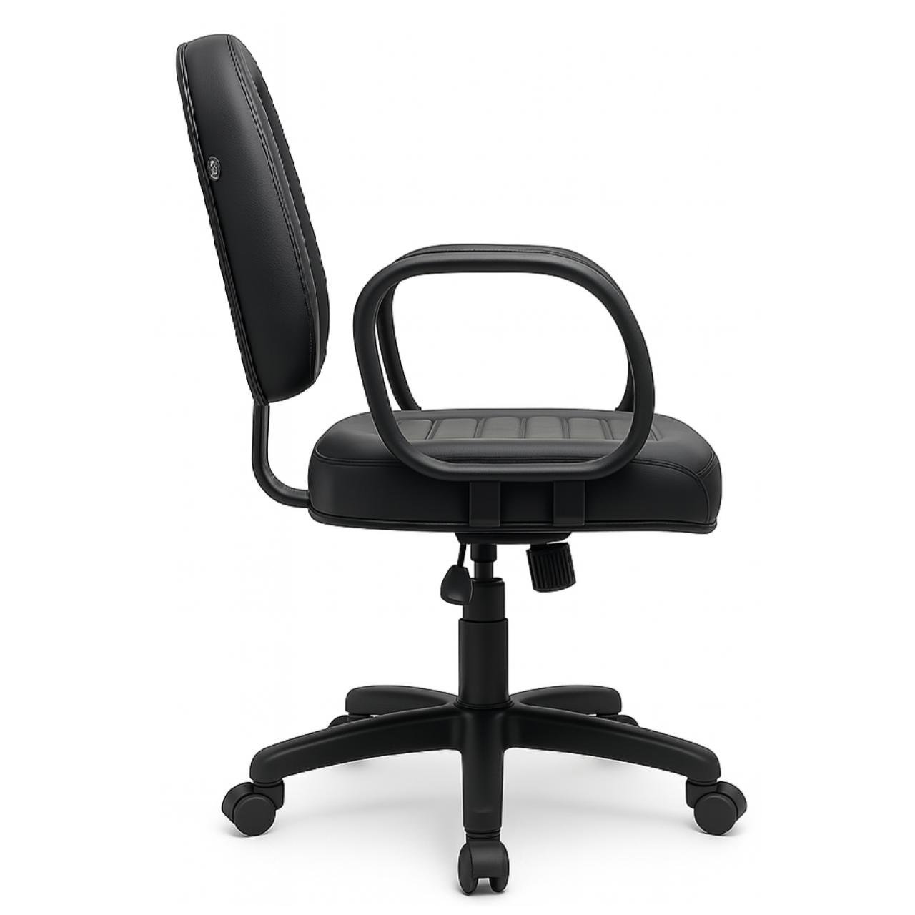 Cadeira Diretor Costurada Giratória - Corino Preto - 30210 - Imagem 3