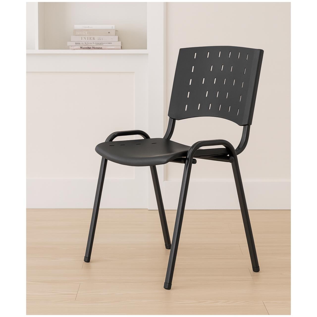 Cadeira Plástica REALPLAST 04 pés-Plástico Preto (Polipropileno) - 31201 - Imagem 9