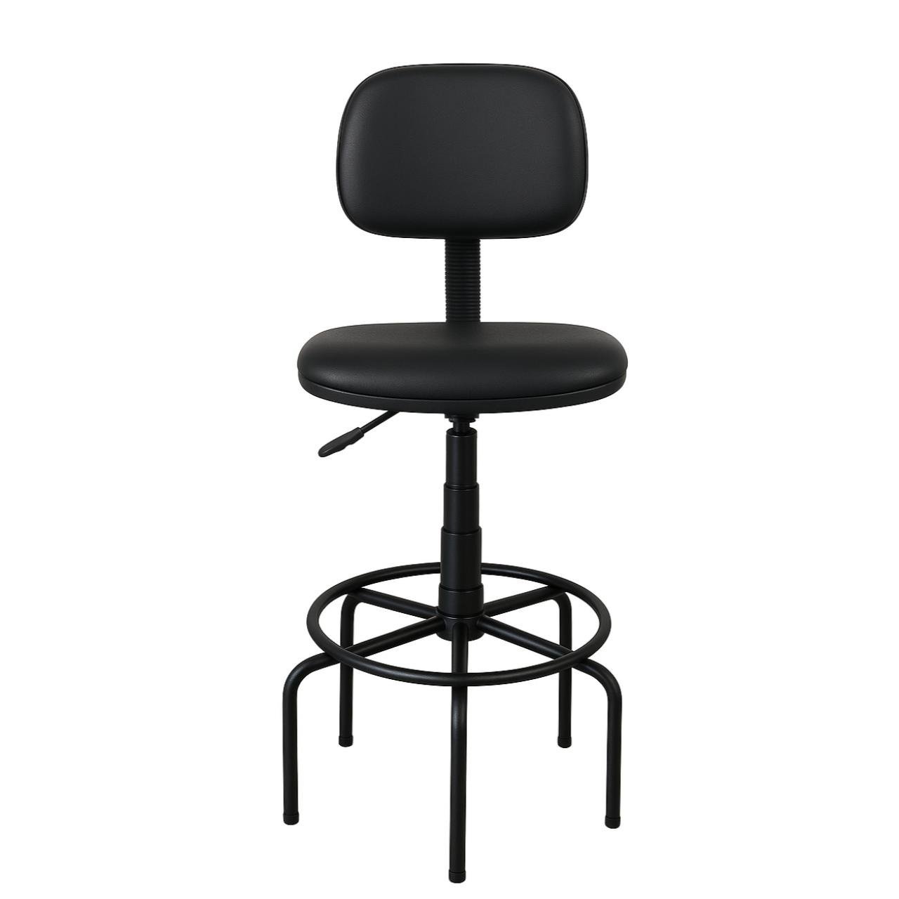 Cadeira CAIXA Secretária (Aranha ALTA) - Corino Preto - 34001 - Imagem 2