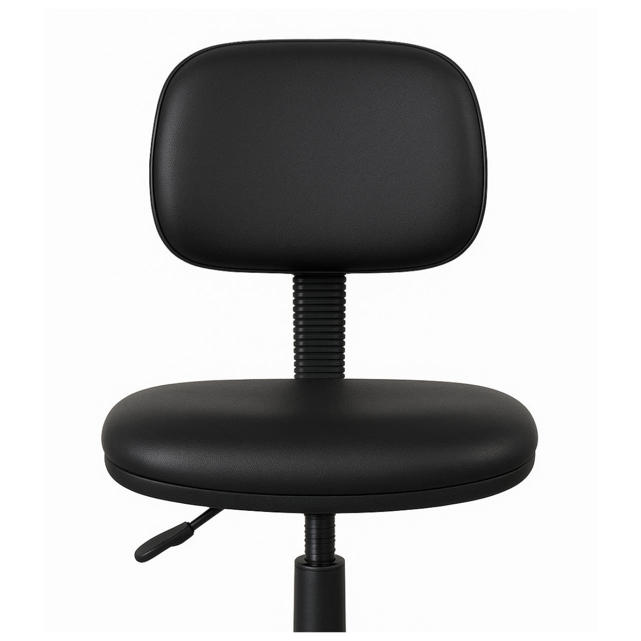 Cadeira CAIXA Secretária (Aranha ALTA) - Corino Preto - 34001 - Imagem 5