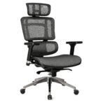 Cadeira de Escritório Presidente TELA DOM - Cor Preta - 32869