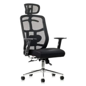 Poltrona Presidente Tela MK-4007 - Cor Preta 30004