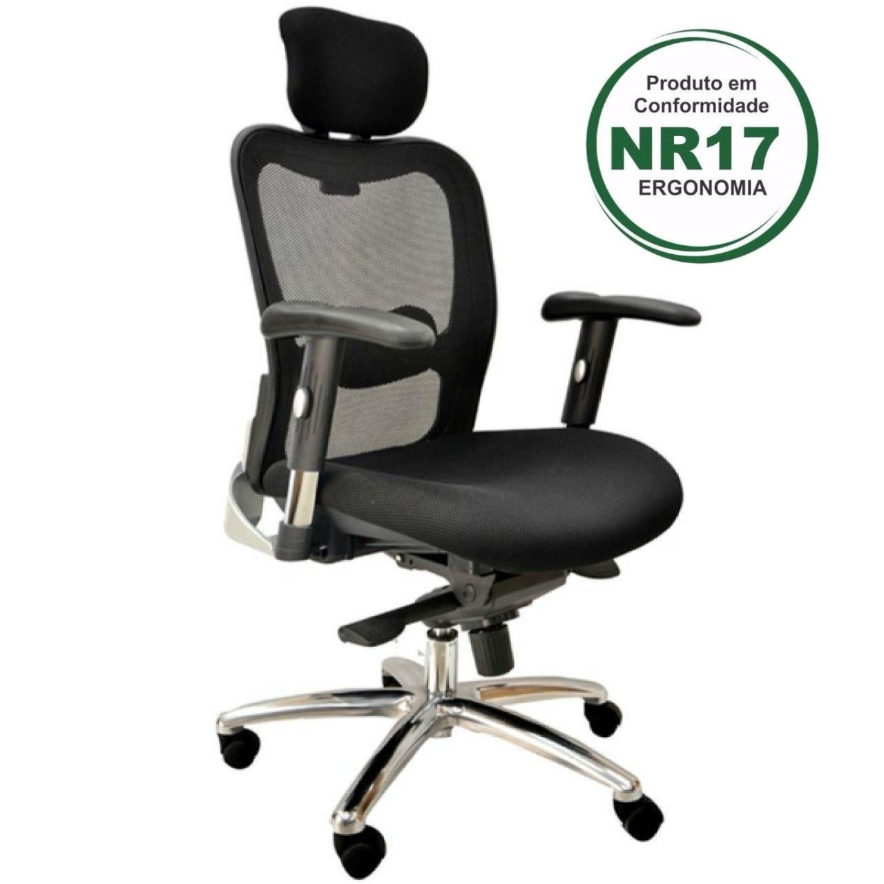 Poltrona Presidente TELA - MK-4002 - New Ergon - Cor Preta - 30014 - Imagem 2