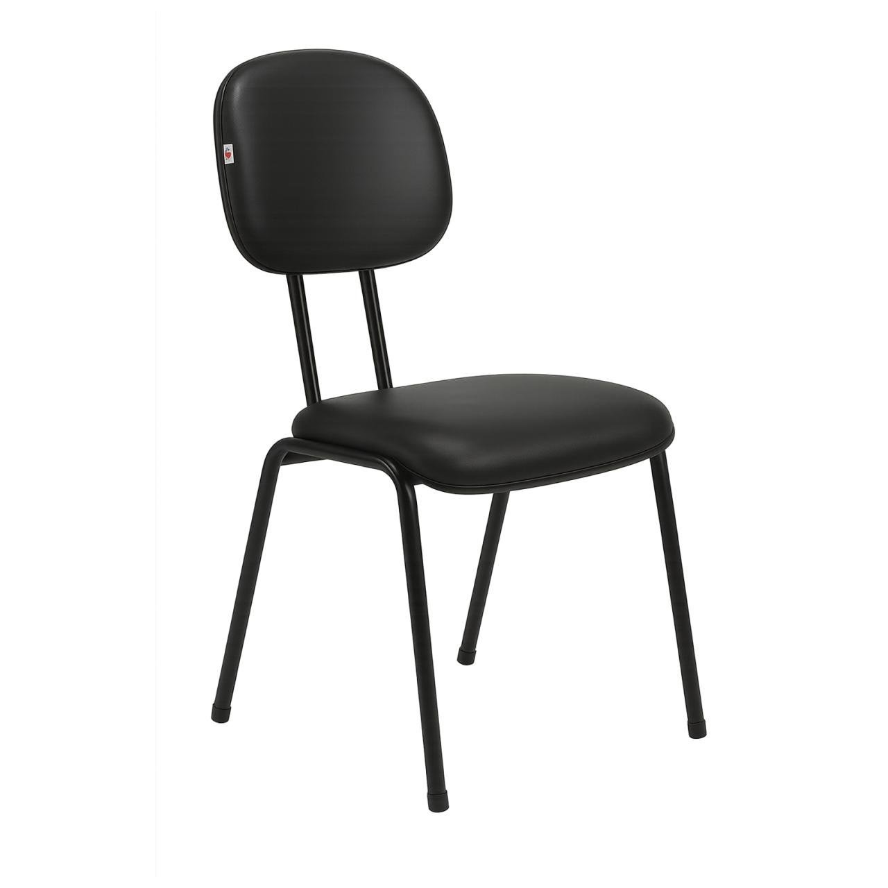 Cadeira Secretária 04 pés - Cor Preto - PMD - 31102