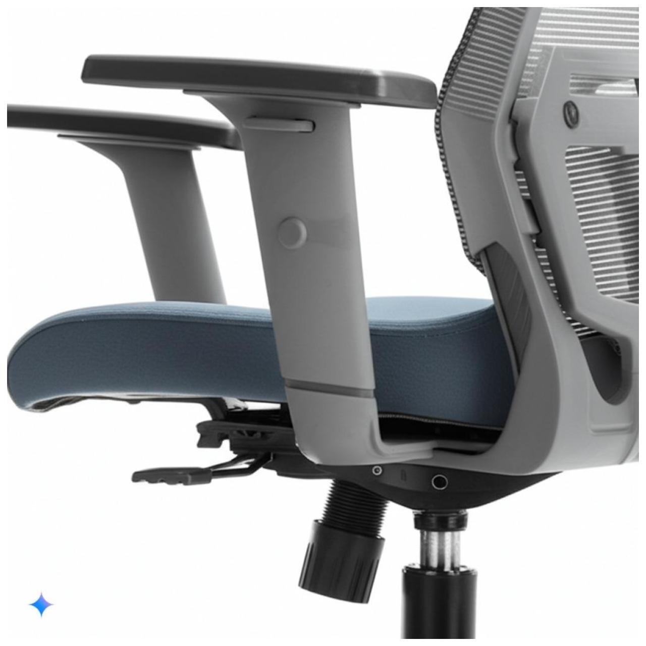 Cadeira Escritório Presidente Tela BERLIM (VOLT) - COR CINZA - 30091 - Imagem 4